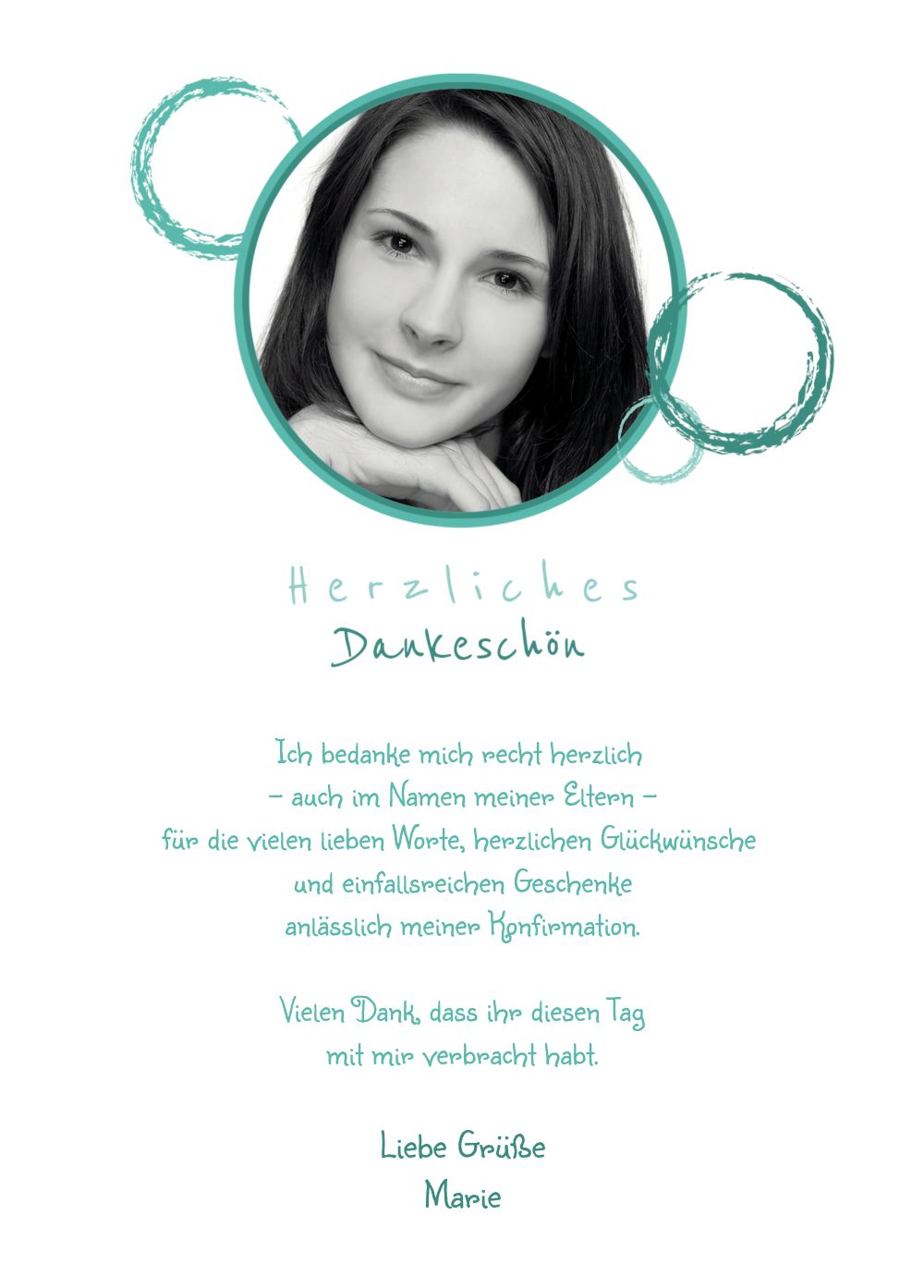 Konfirmation Dankeskarte Kirche selbst gestalten!