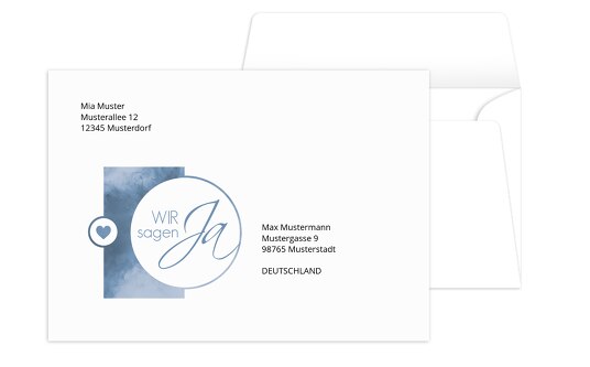 Umschläge Sanft MattBlau 161x114mm