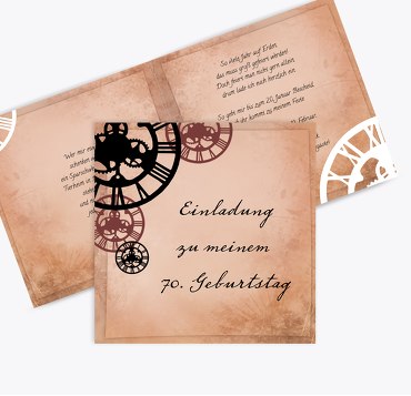 Geburtstagseinladung Schöne Zeit 70