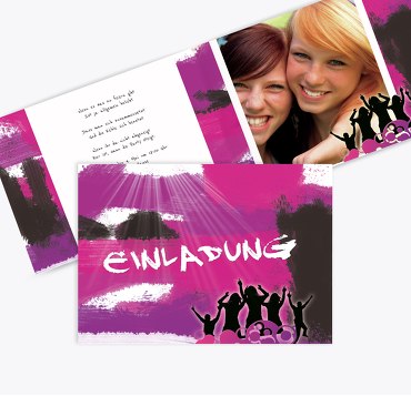 Einladungskarten partylight Foto