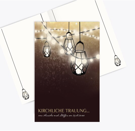 Kirchenheft Umschlag Vintage Laterne Dunkelrotlila 148x210mm