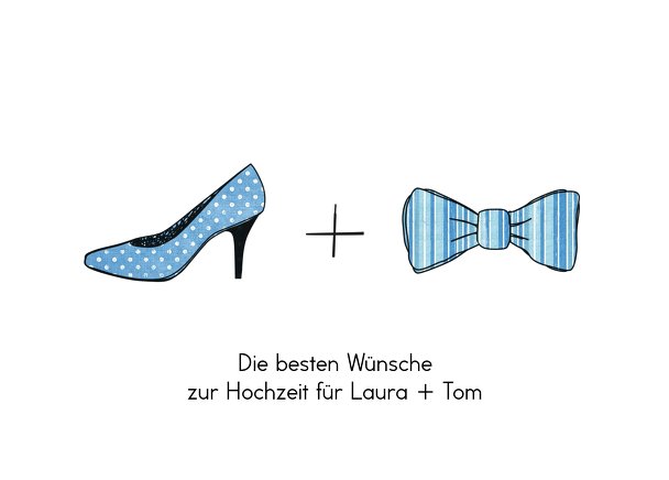 Ansicht 2 - Ballonkarte High Heel und Fliege