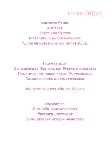 Ansicht 5 - Kommunion Menükarte Script