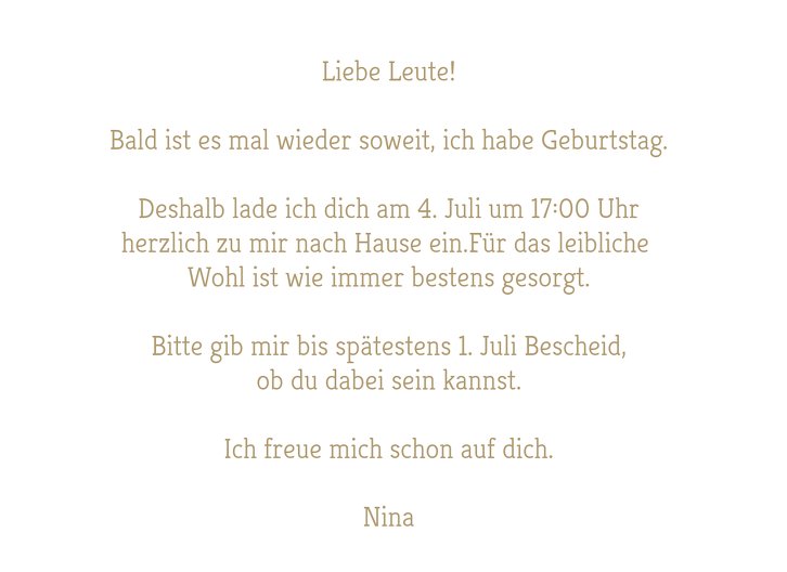 Ansicht 5 - Geburtstagseinladung Fotostrecke