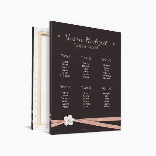 Sitzplan sanfte Blüte PastellHellRot 400x600mm