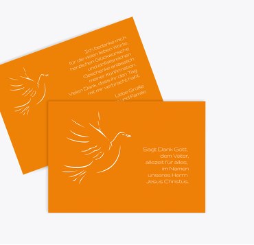 Konfirmation Dankeskarte Pigeon