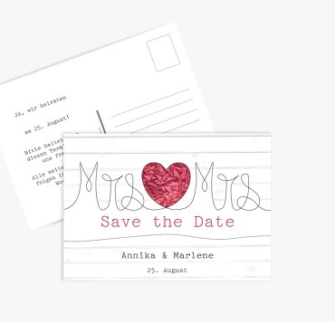 Save-the-Date Mrs&Mrs