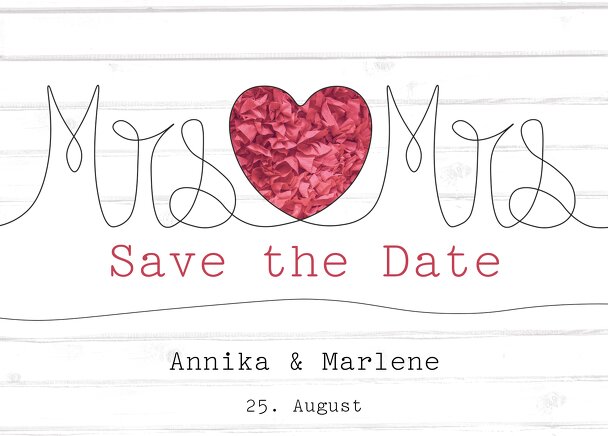 Ansicht 2 - Save-the-Date Mrs&Mrs