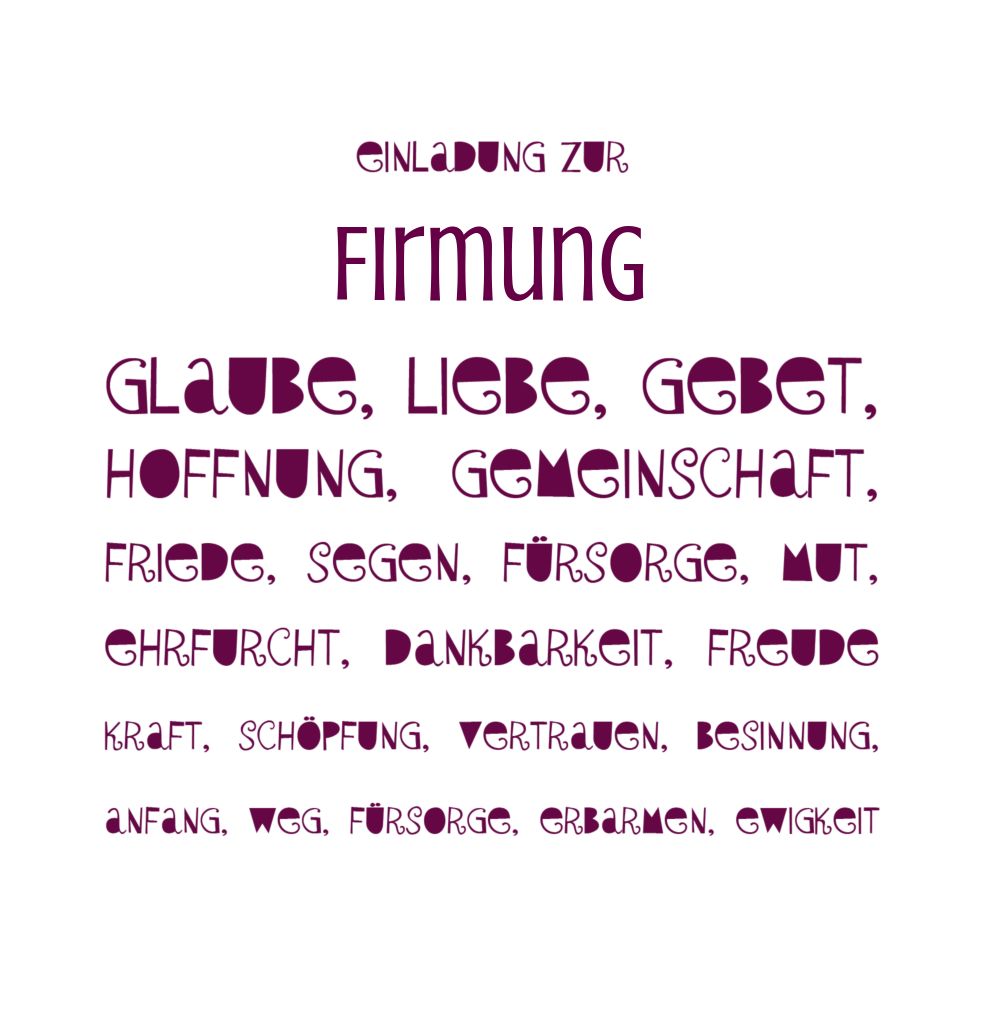 Firmkarte Spruchkreis selbst gestalten!
