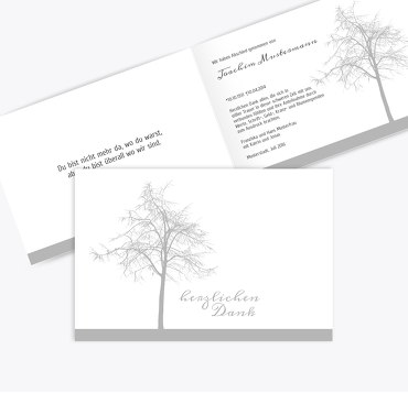 Dankeskarte Tree quer