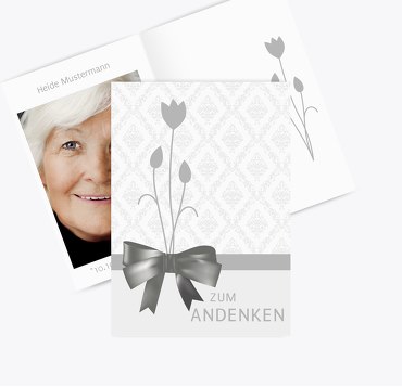 Sterbebildkarte Schleife