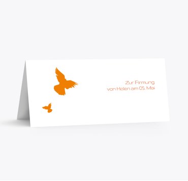 Firmung Tischkarte Taube