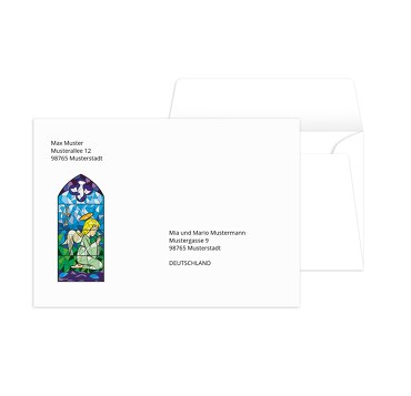 Taufe Umschlag Kirchenfenster