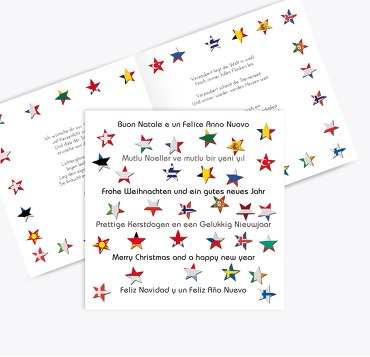 Grußkarte Flaggensterne