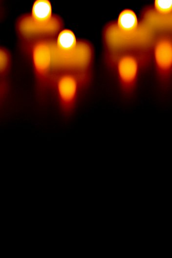 Ansicht 2 - Trauerkarte Kerzenlichter