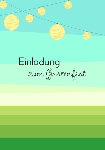 Ansicht 3 - Einladung Sommerfest flächiger Garten