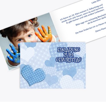 Einladung Herz mit Punkten Foto