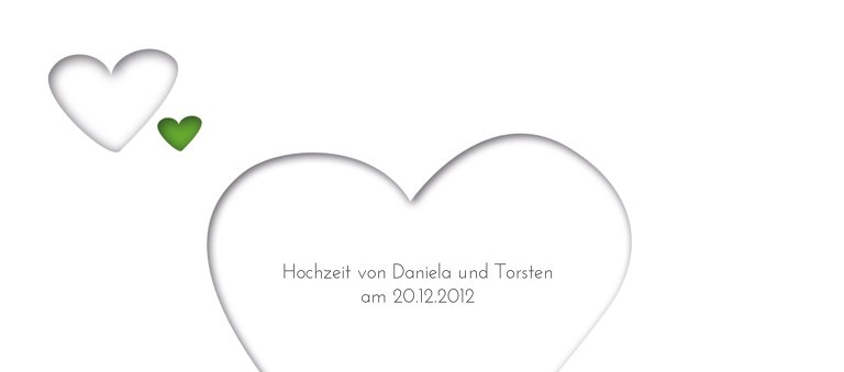 Ansicht 3 - Hochzeit Tischkarte Herzform