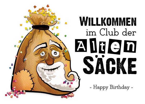 Ansicht 2 - Glückwunschkarte zum Geburtstag Sack