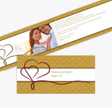 Hochzeit Einladung Gepunktet