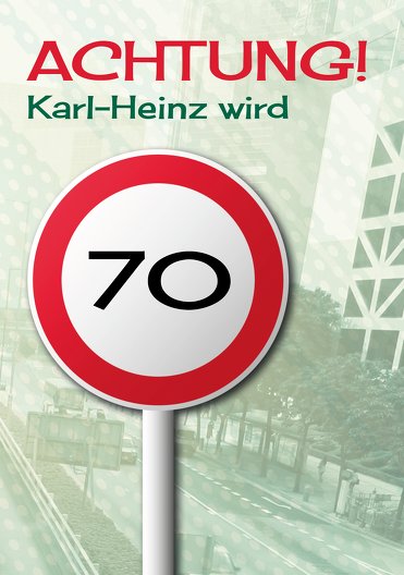 Ansicht 3 - Einladung Begrenzungsschild 70