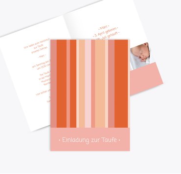 Taufe Einladung 3Bilder