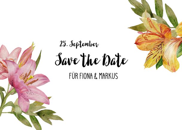 Ansicht 2 - Save-the-Date Blumendeko