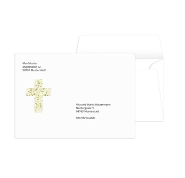 Umschlag Blumenkreuz