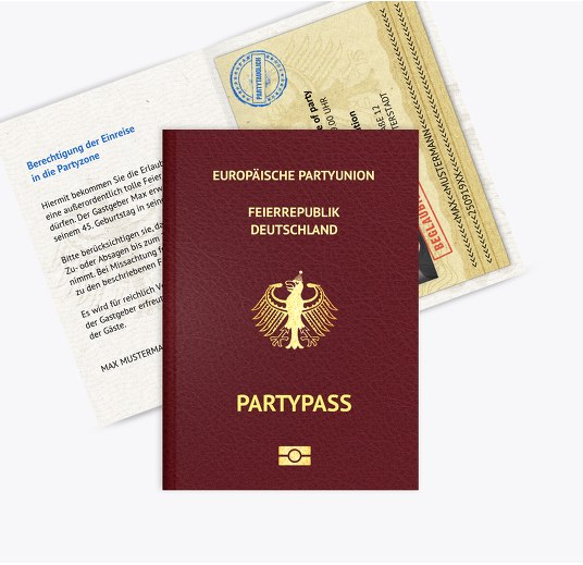 Geburtstagseinladung Pass WeinRot 105x148mm