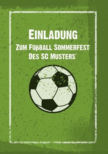 Ansicht 3 - Einladung Sommerfest Fußballfeld