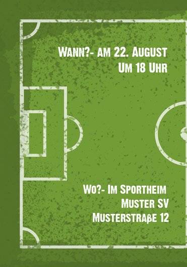 Ansicht 4 - Einladung Sommerfest Fußballfeld