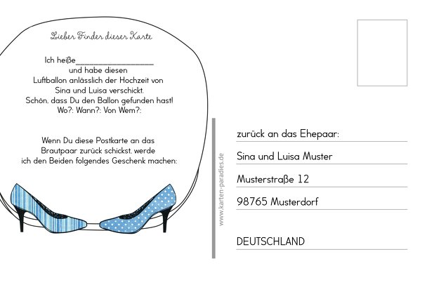 Ansicht 3 - Ballonkarte High Heels