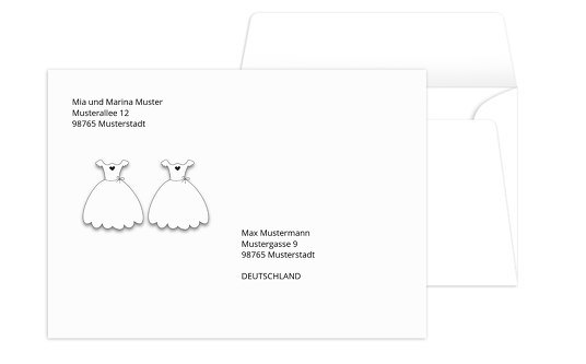 Umschläge dresses Weiß 161x114mm