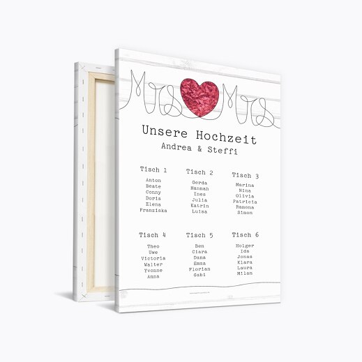 Sitzplan Mrs&Mrs PinkLeuchtend 400x600mm