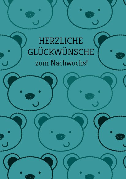 Ansicht 3 - Glückwunschkarte zur Geburt Bärchen