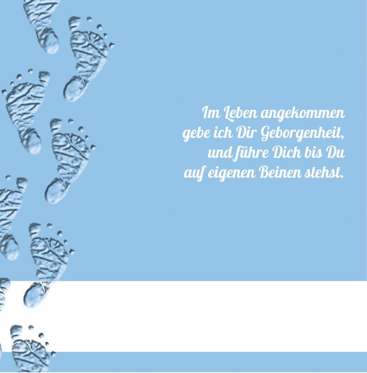 Ansicht 5 - Taufe Dankeskarte Footprints