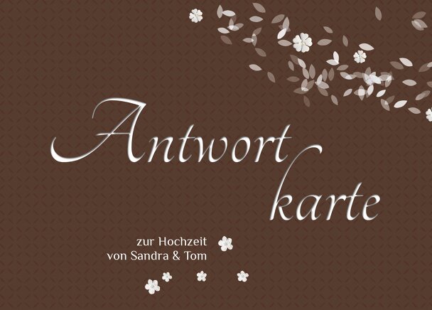 Ansicht 2 - Hochzeit Antwortkarte romantic flower