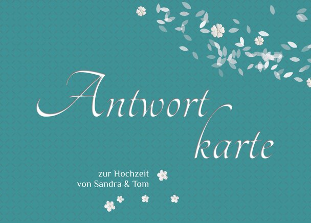 Ansicht 2 - Hochzeit Antwortkarte romantic flower