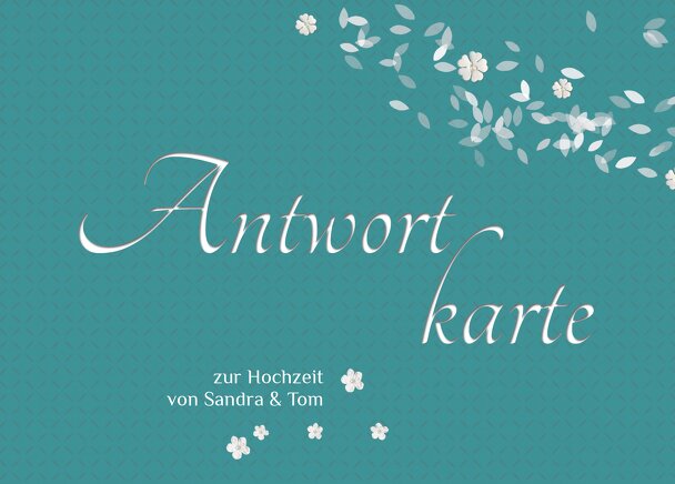 Ansicht 2 - Hochzeit Antwortkarte romantic flower