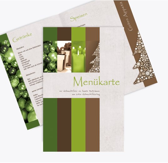 Menükarte Farbklang DunkelGrasGrün 148x210mm