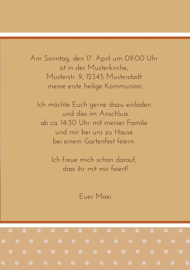 Ansicht 5 - Kommunionskarte Kreuzhostie