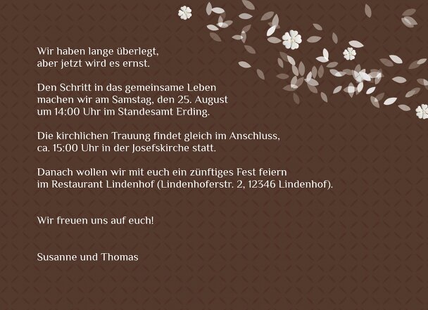 Ansicht 5 - Hochzeit Einladung romantic flower