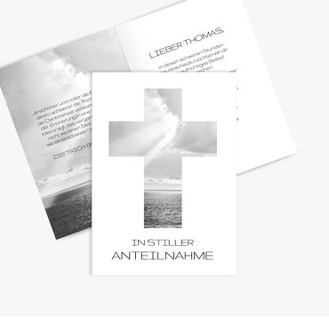 Kondolenzkarte Himmelskreuz