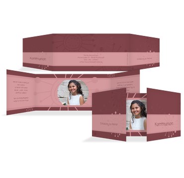 Kommunionskarte Blumen