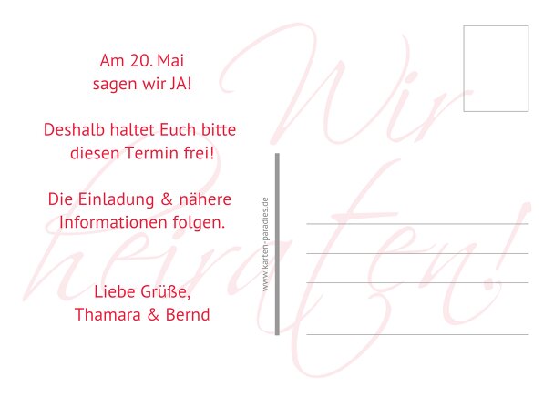 Ansicht 3 - Hochzeit Save-the-Date Liebesbrief