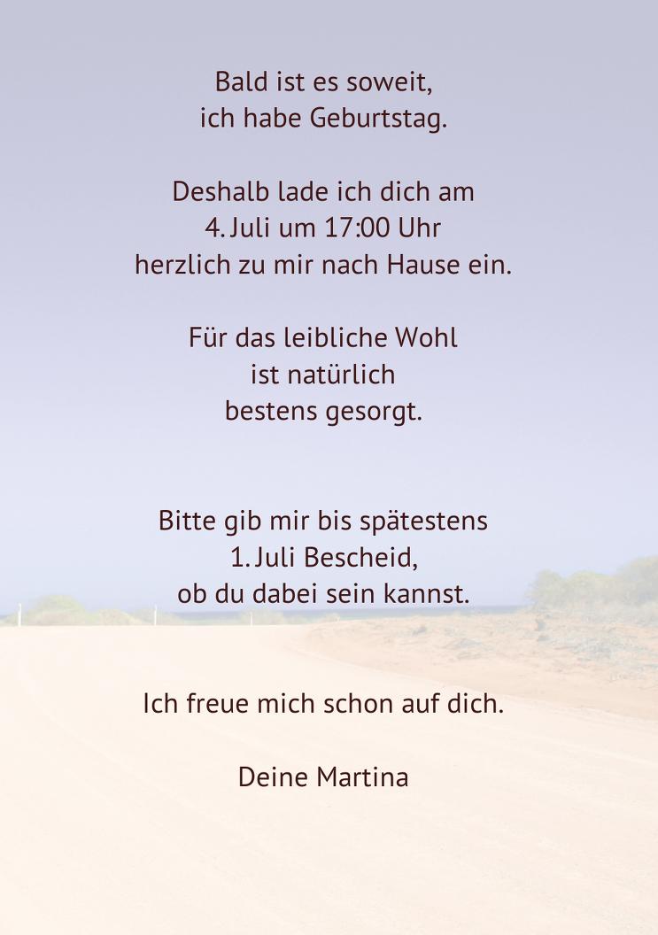 Karte zum Geburtstag Straßenschild 50 selbst gestalten!