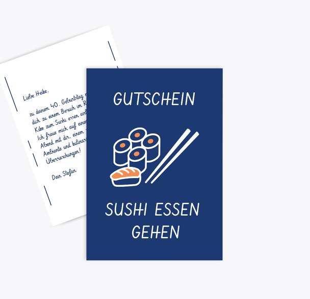 Gutschein zum Geburtstag Sushi essen gehen