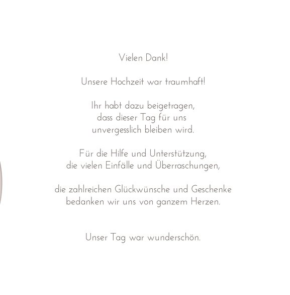 Ansicht 5 - Hochzeit Dankeskarte Doppelherz