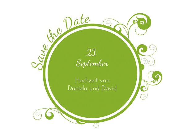 Ansicht 2 - Hochzeit Save-the-Date squiggle chubby