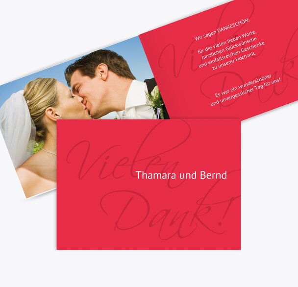 Hochzeit Dankeskarte Liebesbrief